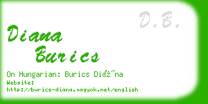 diana burics business card